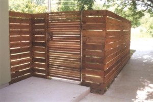 Horizontal with steel framed gate