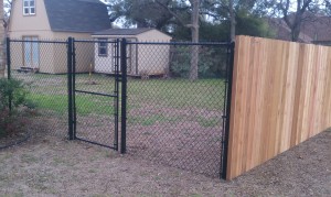 Black Chain link Fence Austin TX