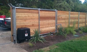 Horizontal Cedar Slide Gate